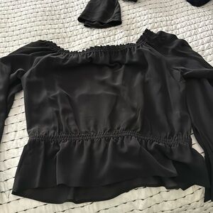 Max Mara off shoulder sheer blouse( dressy)